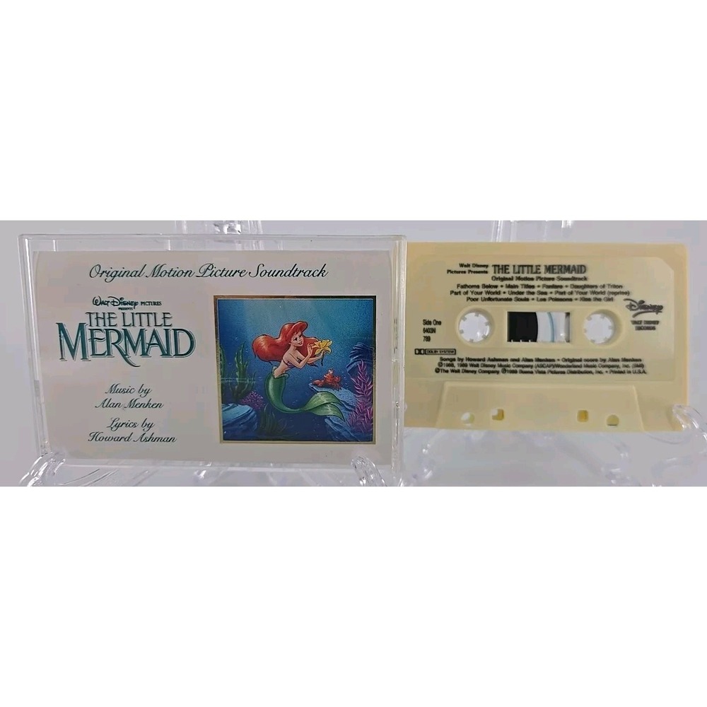 Disney The Little Mermaid Soundtrack Cassette Tape 1989 Multicolor - Excellent